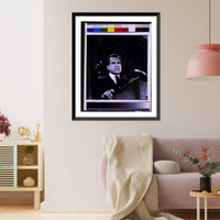 Historic Framed Print, [Richard Nixon at podium, head-and-shoulders portrait, facing front],  17-7/8" x 21-7/8"