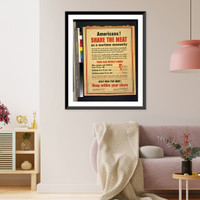 Historic Framed Print, Americans! Share the meat as a wartime necessity - 2,  17-7/8" x 21-7/8"