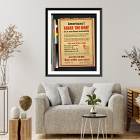 Historic Framed Print, Americans! Share the meat as a wartime necessity - 2,  17-7/8" x 21-7/8"