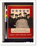They did their part. The five Sullivan brothers missing in action" off the Solomons" - 2, Antique Print