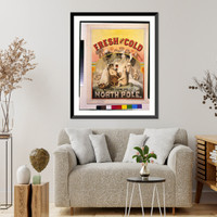 Historic Framed Print, Fresh and cold. Direct from the North Pole.Lith. by A. Hoen & Co. - 2,  17-7/8" x 21-7/8"