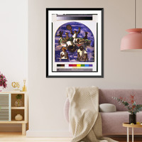 Historic Framed Print, [Preparatory drawing for Mining for Gold" mural,  Hispanic Division,  Library of Congress].Portinari." - 3,  17-7/8" x 21-7/8"