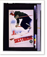 Italia. Sestriere.Mario Puppo. Classic, Vintage Poster