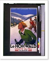 Le Hohwald. Champ du Feu, Alsace.Roger Broders ; printed by the Chemins de fer D'Alsace et de Lorraine (Railways of Alsace and Lorraine), Historic Print