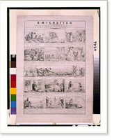 Emigration. Detailing the progress and vicissitudes of an emigrant.C.J. Grant, invent. del. & lith. - 2 Classic, Vintage Print