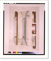 Historic Framed Print, [Erie Canal lock. Plan, elevation, and sections],  17-7/8" x 21-7/8"