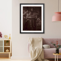 Historic Framed Print, [Woman and children reading].Gertrude K&auml;sebier. - 2,  17-7/8" x 21-7/8"