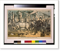 Historic Framed Print, Inspecting the Democratic curiosity shop. Hancock (at sight of the Old Bourbon War Horse): Great Scott! Am I to be the head of that?".J. Keppler ; Mayer,  Merkel & Ottmann lithog.,  N.Y." - 2,  17-7/8" x 21-7/8"