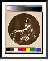 Historic Framed Print, [Young woman in Middle Eastern costume and jeweled headband, seated on floor] - 2,  17-7/8" x 21-7/8"