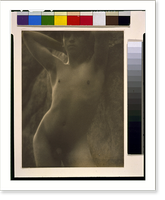 Historic Framed Print, [Nude youth against rocks with hands behind head] - 2,  17-7/8" x 21-7/8"
