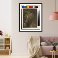 Historic Framed Print, [Nude youth against rocks with hands behind head] - 2,  17-7/8" x 21-7/8"