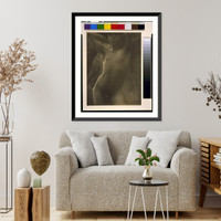 Historic Framed Print, [Nude youth against rocks with hands behind head] - 2,  17-7/8" x 21-7/8"