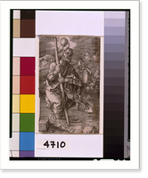 St. Christopher, facing right.AD monogram, Antique Wall Art