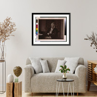 Historic Framed Print, [John D. Rockefeller, Sr., half-length portrait, seated].Arnold Genthe N.Y. - 2,  17-7/8" x 21-7/8"