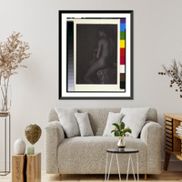 Historic Framed Print, [Nude youth on leopard skin],  17-7/8" x 21-7/8"