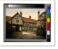 Evesham, Abbot Reginald's gateway & old vicarage, Historic Print