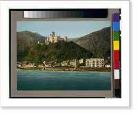 Historic Framed Print, Rhein. Schloss Stolzenfels mit Capellen,  17-7/8" x 21-7/8"