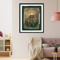 Historic Framed Print, [James Moore Wayne, three-quarter length portrait, facing slightly left, seated, wearing judicial robes] - 2,  17-7/8" x 21-7/8"