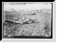 Historic Framed Print, Bulgaria .  rapid fire guns,  17-7/8" x 21-7/8"