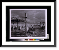 Historic Framed Print, Missionary Church and Paiute boy - 2,  17-7/8" x 21-7/8"