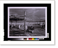 Historic Framed Print, Missionary Church and Paiute boy - 2,  17-7/8" x 21-7/8"