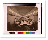 Historic Framed Print, [Interior of a steamboat cabin at dinner time].Brennan Photo. - 2,  17-7/8" x 21-7/8"