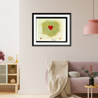 Drawing of a heart, animation cel from the film Information machine: creative man and the data processor"", Vintage Print
