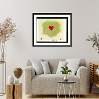 Drawing of a heart, animation cel from the film Information machine: creative man and the data processor"", Vintage Print