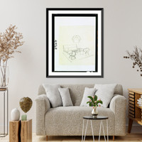 Sketch of Herman Miller showroom with Eames furniture and hanging polyhedron - 2, Vintage Print
