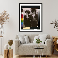 President-elect Woodrow Wilson's daughters, Jessie and Eleanor, half-length portrait, Antique Wall Art