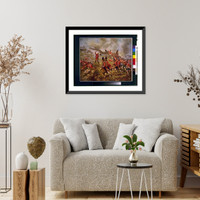 Historic Framed Print, Battle of Bunker Hill.E. Percy Moran.,  17-7/8" x 21-7/8" Historic Framed Print, Battle of Bunker Hill.E. Percy Moran.,  17-7/8" x 21-7/8"