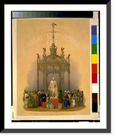 Crowd around statue of William Shakespeare at the Great Exhibition, London, England.Day & Son, lithrs. to the Queen, Antique Print