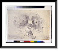 Historic Framed Print, March of Genl. Fremont's army through the woods in pursuit of Jackson.E. Forbes. - 2,  17-7/8" x 21-7/8"
