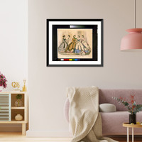 Historic Framed Print, Godey's fashions for February 1865.Kimmel, sc., N.Y.,  17-7/8" x 21-7/8"