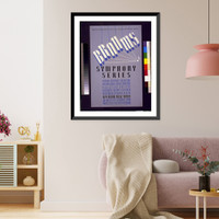 Historic Framed Print, WPA Federal Music Project of NYC [presents] Brahms symphony series Federal symphony orchestra - distinguished conductors and assisting artists. - 2,  17-7/8" x 21-7/8"
