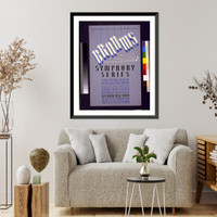 Historic Framed Print, WPA Federal Music Project of NYC [presents] Brahms symphony series Federal symphony orchestra - distinguished conductors and assisting artists. - 2,  17-7/8" x 21-7/8"