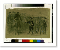 Surrender of the revolting Garibaldi Guards to the U.S. Cavalry, Historic Print