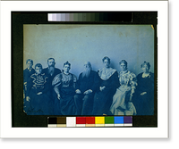 Historic Framed Print, [Frances Benjamin Johnston posed with seven members of her family, in her Washington, D.C. studio(?)] - 2,  17-7/8" x 21-7/8"