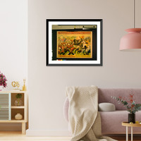 Historic Framed Print, The Barnum and Bailey greatest show on earth. The Mahdi or for the Victoria Cross. Scene 3d. War in the Soudan. - 2,  17-7/8" x 21-7/8"