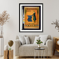 Why not invest in these building materials for after-the-war construction Blue Triangle investment campaign 1919.Nora Houston ; Adele Clark, Antique Wall Art