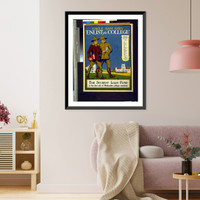 Uncle Sam says Enlist for college" The student loan fund is for the aid of Methodist college students.M.M. Petersham.", Vintage Poster