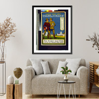 Uncle Sam says Enlist for college" The student loan fund is for the aid of Methodist college students.M.M. Petersham.", Vintage Poster