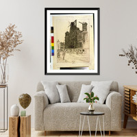 The last of the scaffolding drawn during removal.Pennell. - 2, Vintage Poster