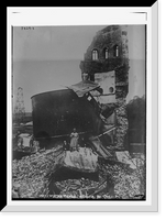 Historic Framed Print, Lodz .  Water Tower wrecked by shells,  17-7/8" x 21-7/8"