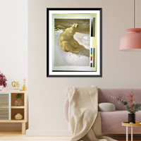 A polar bear seated on snow and another polar bear walking in background.Carl Ederer. - 2, Vintage Poster