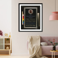 Historic Framed Print, The W.P.A. Federal Music Project of New York City announces free music instruction - register now - 2,  17-7/8" x 21-7/8"