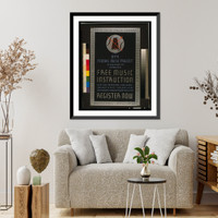 Historic Framed Print, The W.P.A. Federal Music Project of New York City announces free music instruction - register now - 2,  17-7/8" x 21-7/8"