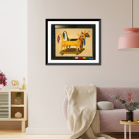 Historic Framed Print, [Two cremation bulls of Bali],  17-7/8" x 21-7/8"