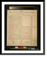 Library of Congress, Washington, D.C. Plan showing roadway and sidewalk widths, Vintage Wall Art