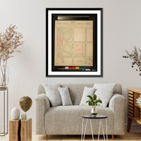 Library of Congress, Washington, D.C. Plan showing roadway and sidewalk widths, Vintage Wall Art